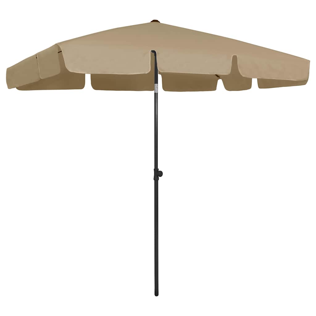 Vidaxl StrandParasol 200x125 cm taupe