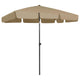 Vidaxl StrandParasol 200x125 cm taupe