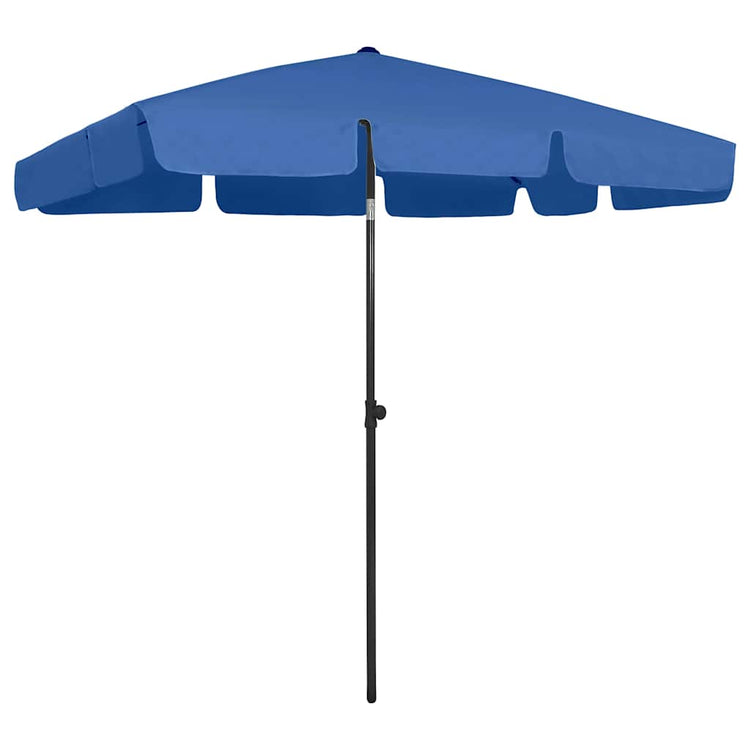 VidaXL parasol de plage 200x125 cm bleu azur