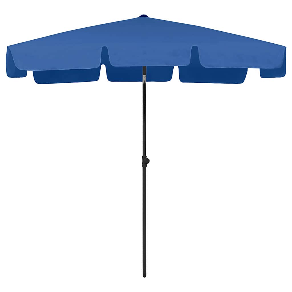 VidaXL parasol de plage 200x125 cm bleu azur