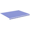 Tissu de remplacement Vidaxl pour Luifel 4,5x3,5 m bleu et blanc