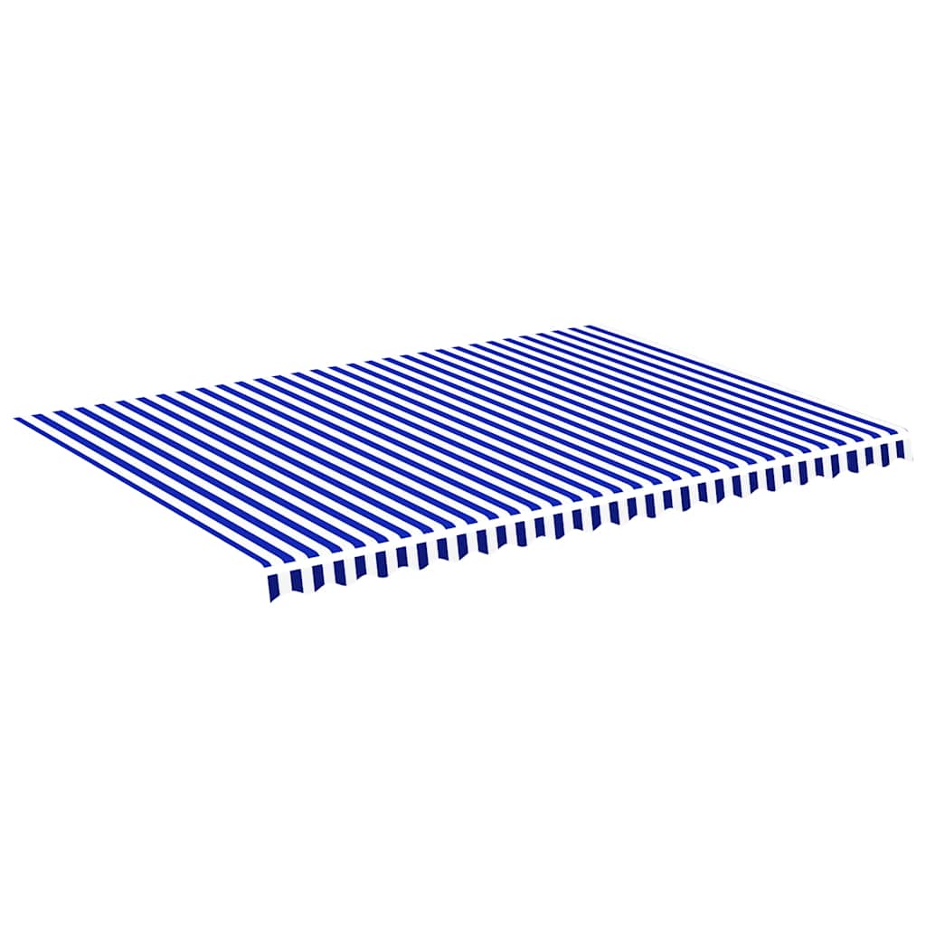 Tissu de remplacement de Vidaxl pour Luifel 5x3,5 m bleu et blanc