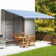 Tissu de remplacement de Vidaxl pour Luifel 5x3,5 m bleu et blanc