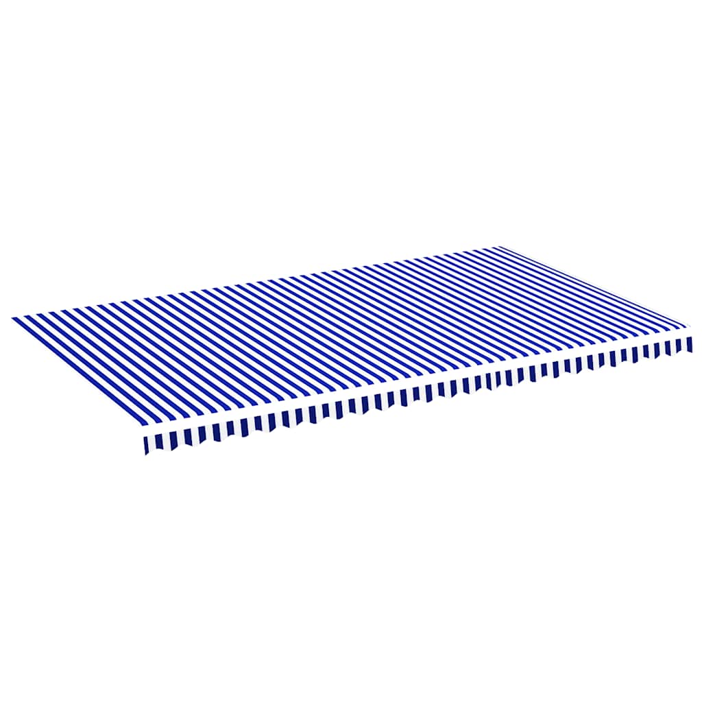 Tissu de remplacement de Vidaxl pour Luifel 6x3,5 m bleu et blanc