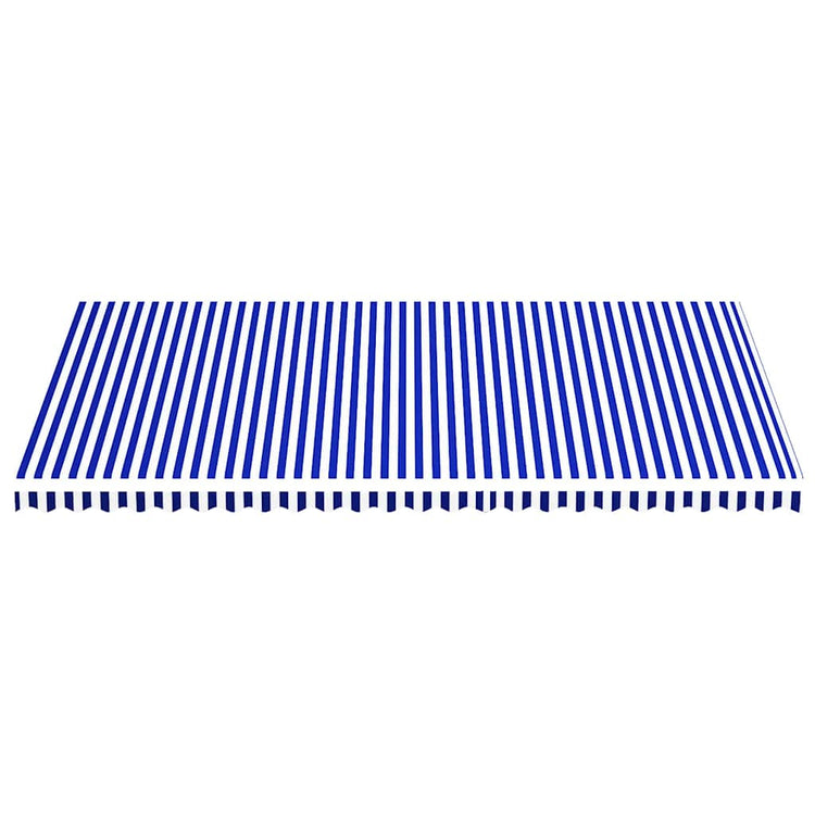 Tissu de remplacement de Vidaxl pour Luifel 6x3,5 m bleu et blanc