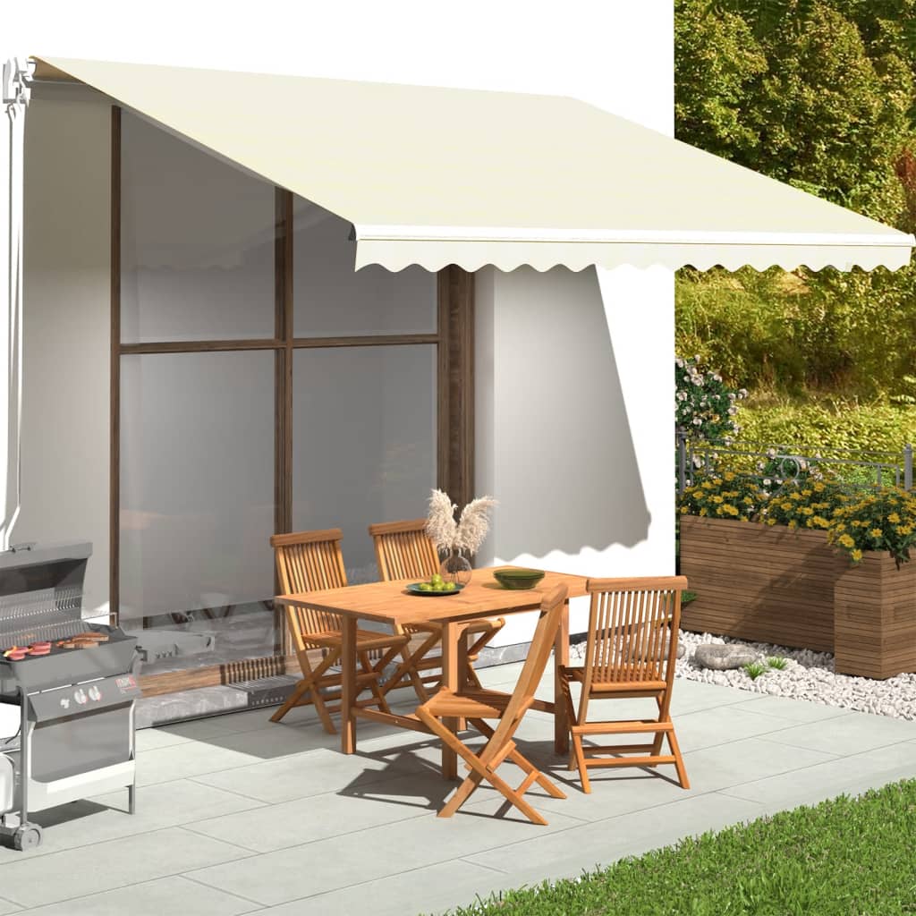 Tissu de remplacement de Vidaxl pour Luifel 4,5x3,5 M crème -colored