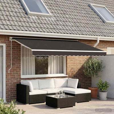 Tissu de remplacement de Vidaxl pour Luifel 5x3,5 M anthracite -colored