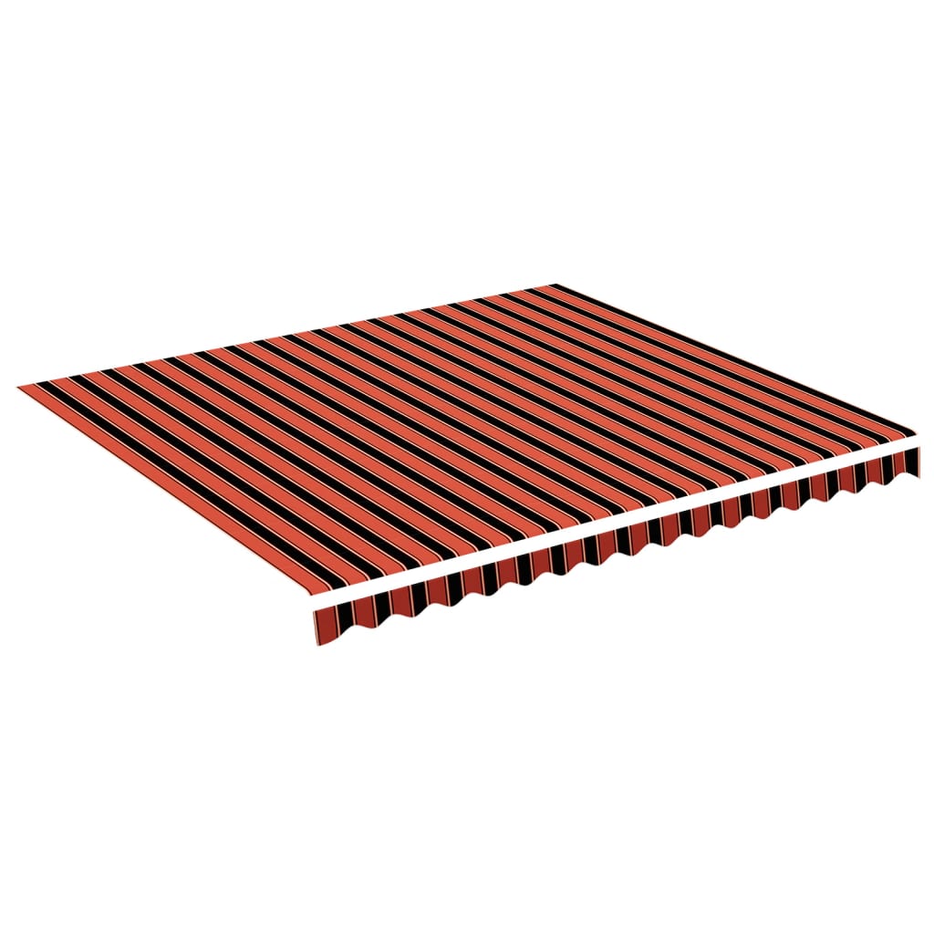 Tissu de remplacement de Vidaxl pour Luifel 4x3,5 m orange et marron