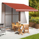 Tissu de remplacement de Vidaxl pour Luifel 4x3,5 m orange et marron