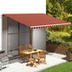 Tissu de remplacement de Vidaxl pour Luifel 5x3,5 m orange et brun