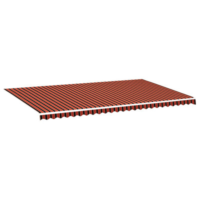 Tissu de remplacement de Vidaxl pour Luifel 6x3,5 m orange et marron