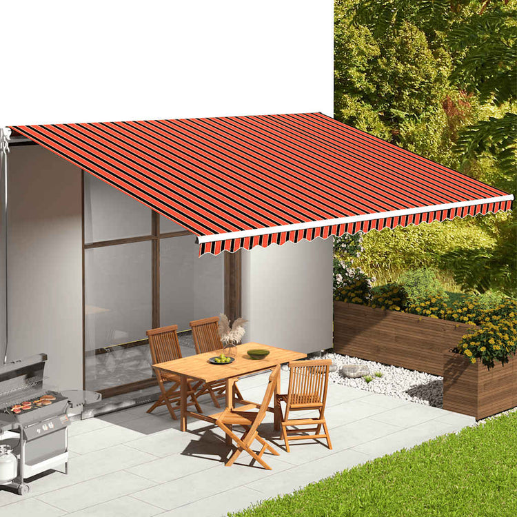 Tissu de remplacement de Vidaxl pour Luifel 6x3,5 m orange et marron