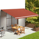 Tissu de remplacement de Vidaxl pour Luifel 6x3,5 m orange et marron