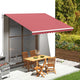 Tissu de remplacement de Vidaxl pour Luifel 4x3 M Bordeaux rouge