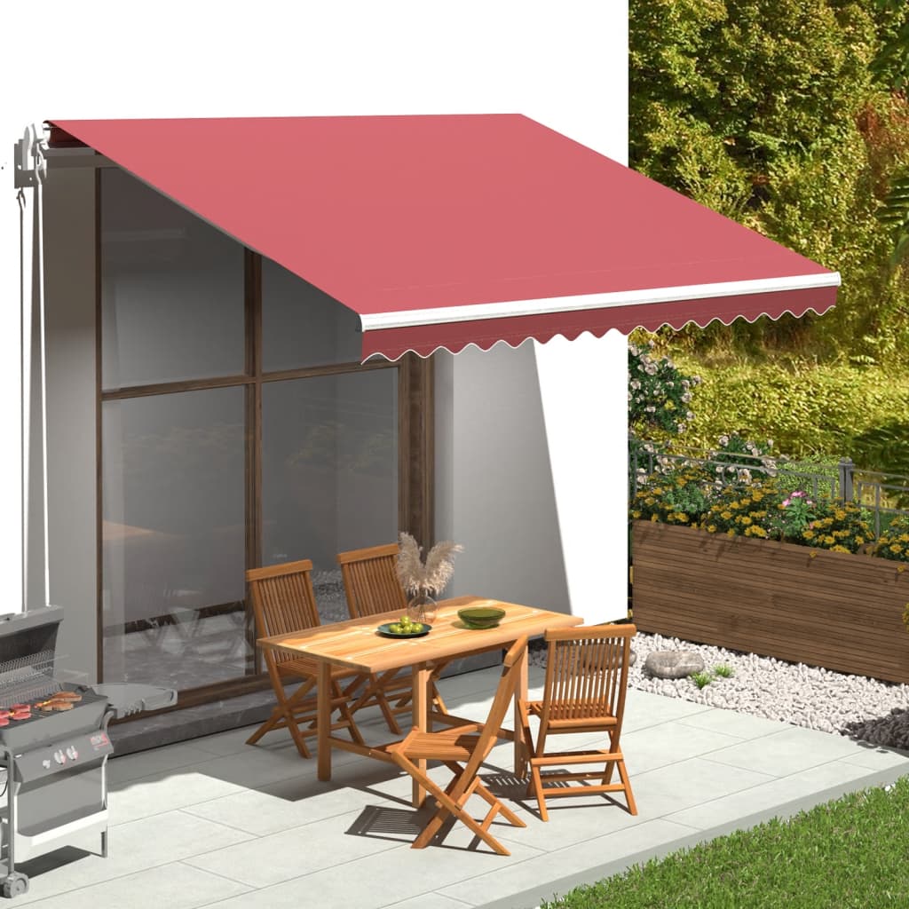 Tissu de remplacement de Vidaxl pour Luifel 4x3,5 M Bordeaux rouge