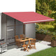 Tissu de remplacement de Vidaxl pour Luifel 5x3,5 M Bordeaux rouge