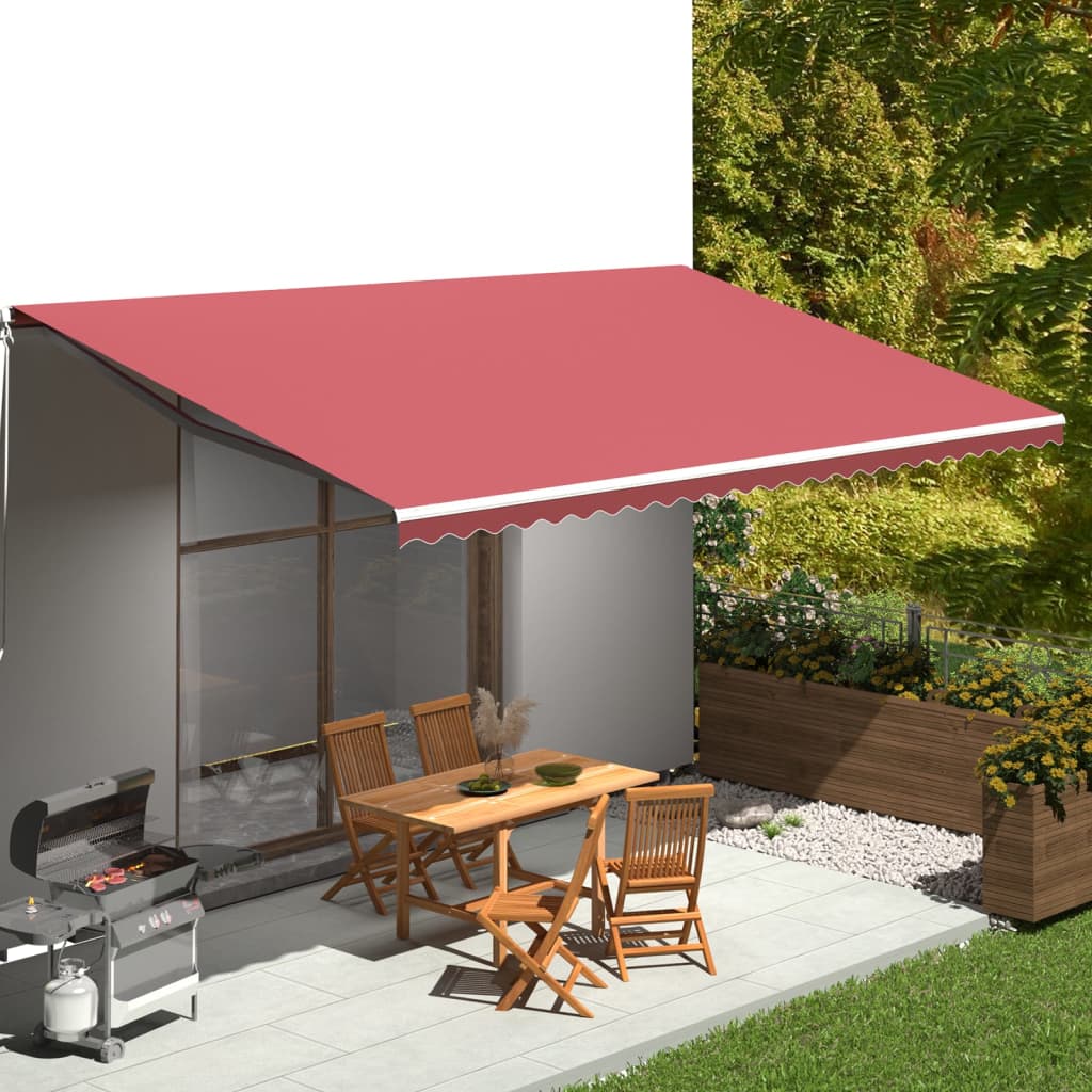 Tissu de remplacement de Vidaxl pour Luifel 6x3 M Bordeaux rouge