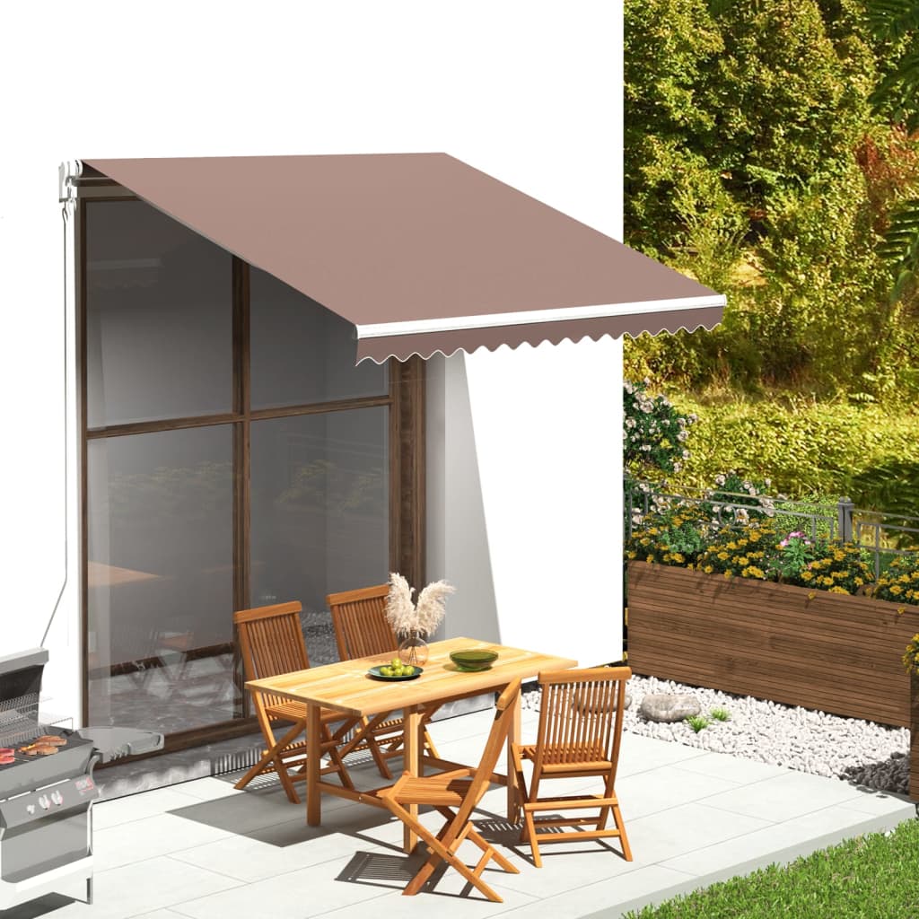 Tissu de remplacement de Vidaxl pour Luifel 3x2,5 m brun