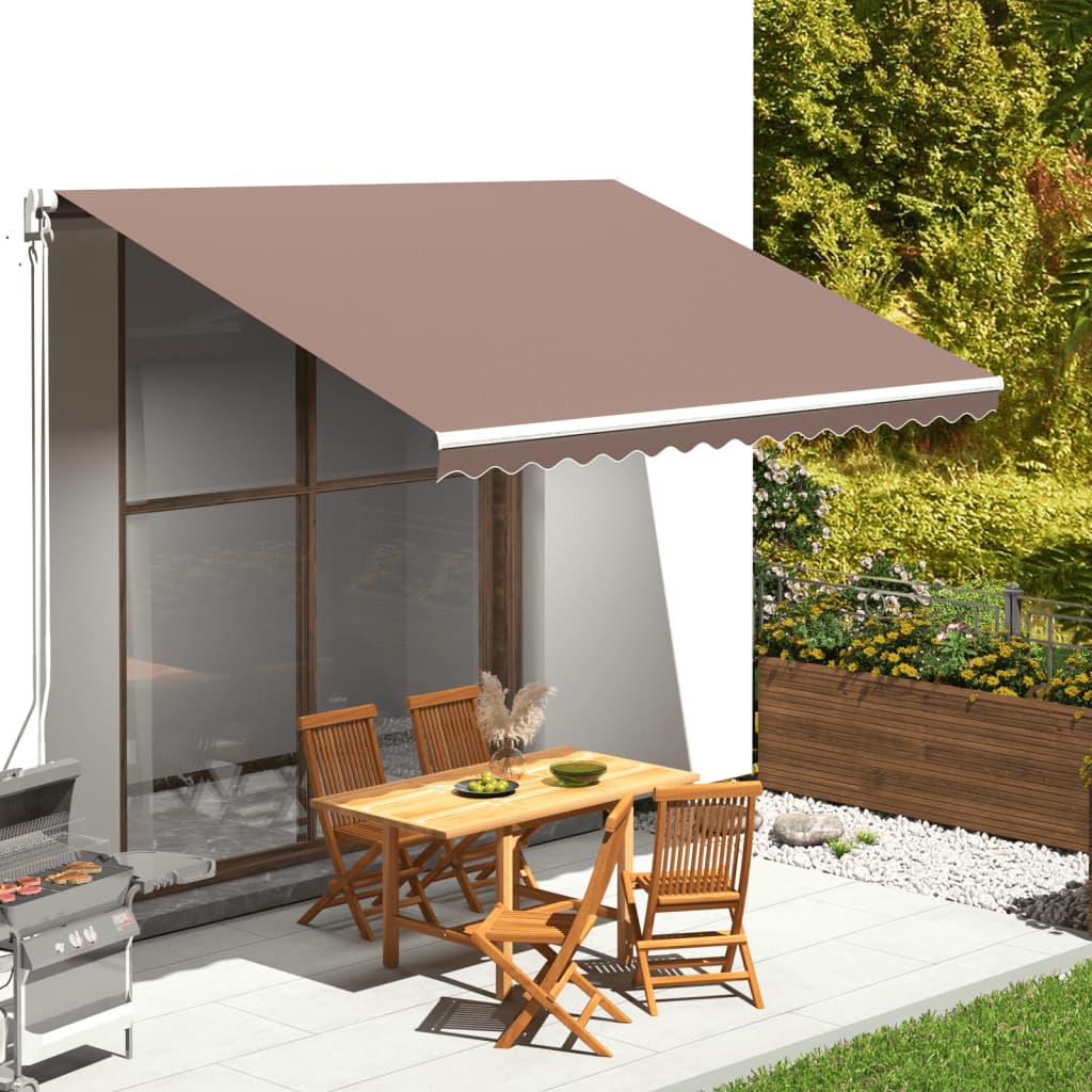 Tissu de remplacement de Vidaxl pour Luifel 4x3 m brun