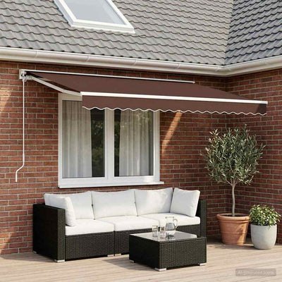 Tissu de remplacement de Vidaxl pour Luifel 4,5x3,5 m brun