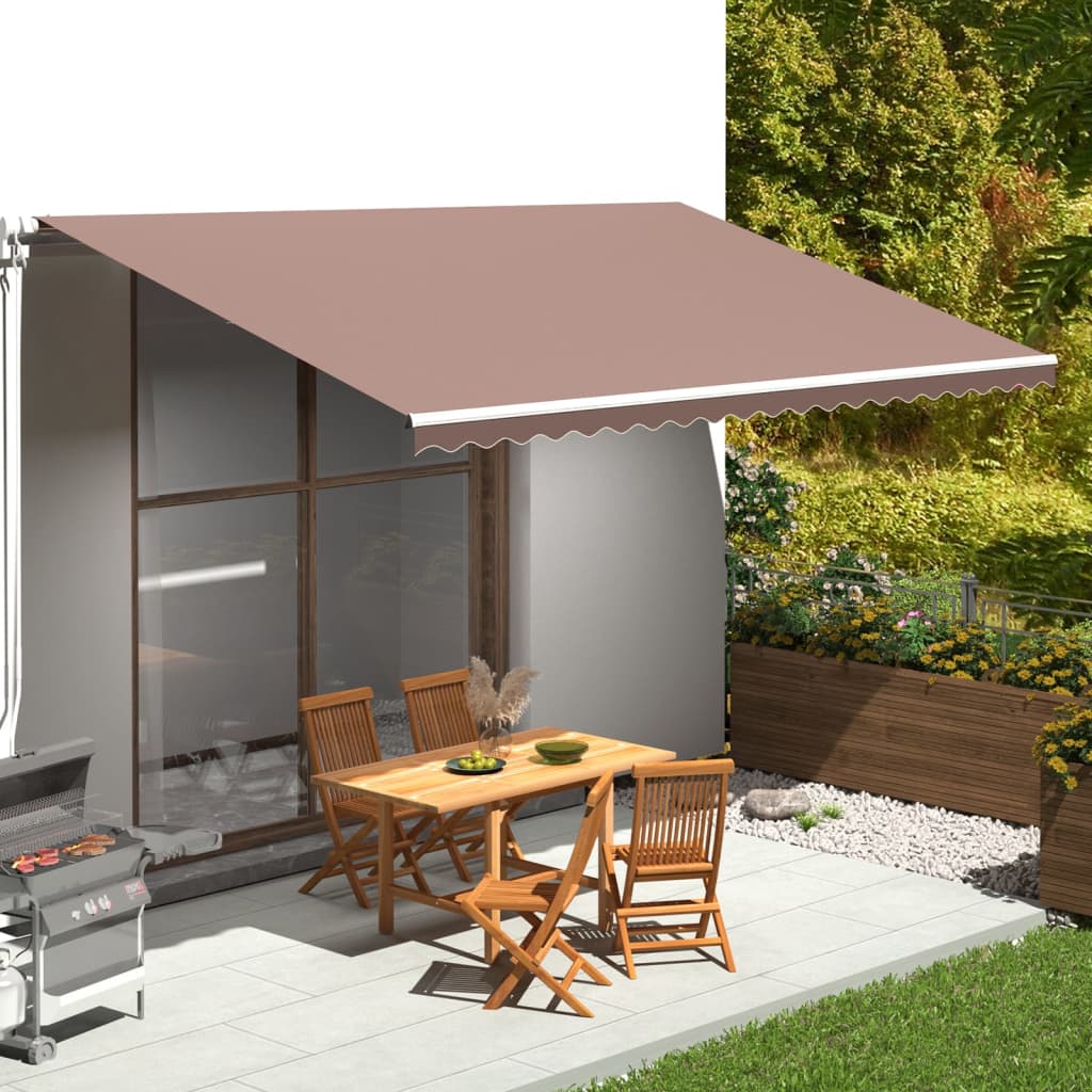 Tissu de remplacement de Vidaxl pour Luifel 5x3 m brun