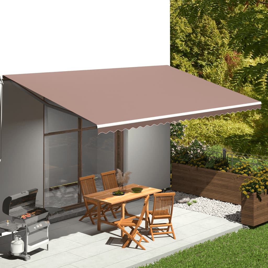 Tissu de remplacement de Vidaxl pour Luifel 6x3 m brun