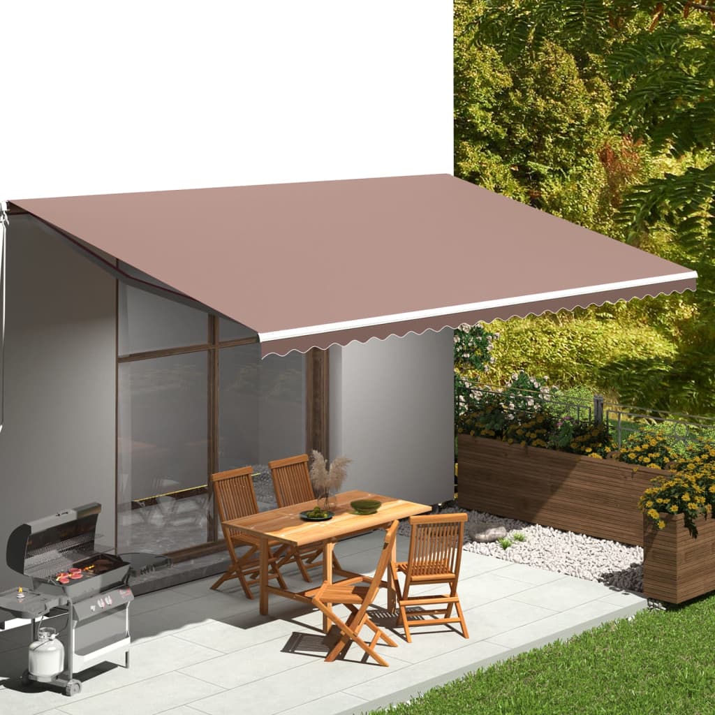 Tissu de remplacement de Vidaxl pour Luifel 6x3,5 m brun