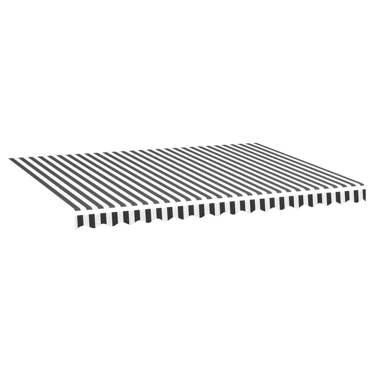 Tissu de remplacement de Vidaxl pour Luifel 4x3 M anthracite -colore et blanc