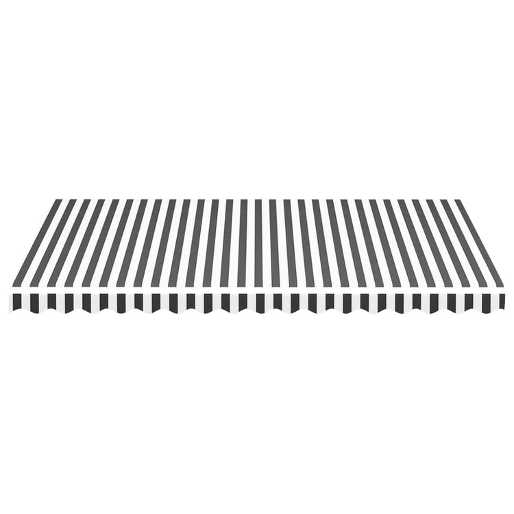 Tissu de remplacement de Vidaxl pour Luifel 4x3 M anthracite -colore et blanc