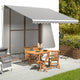 Tissu de remplacement de Vidaxl pour Luifel 4x3 M anthracite -colore et blanc