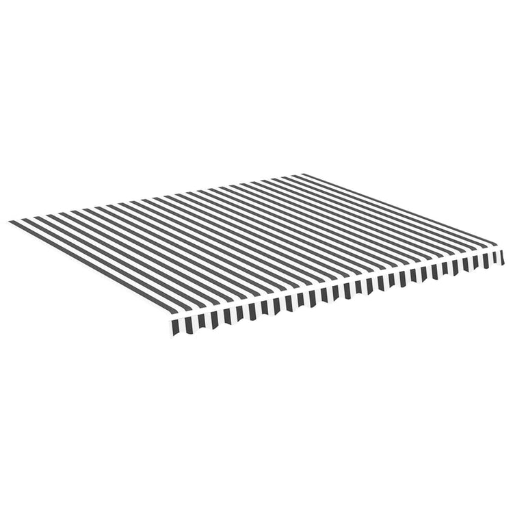 Tissu de remplacement de Vidaxl pour Luifel 4x3,5 M anthracite -colore et blanc