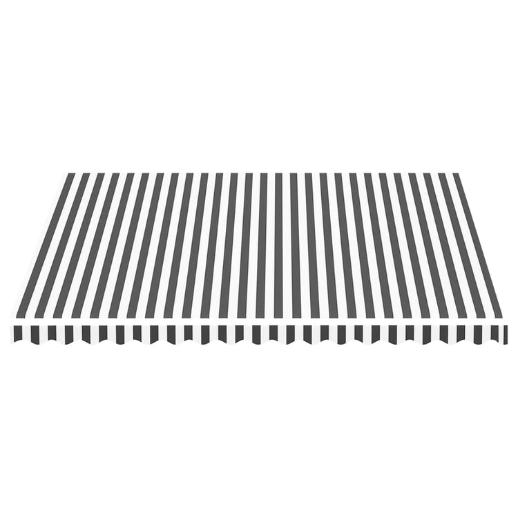 Tissu de remplacement de Vidaxl pour Luifel 4x3,5 M anthracite -colore et blanc