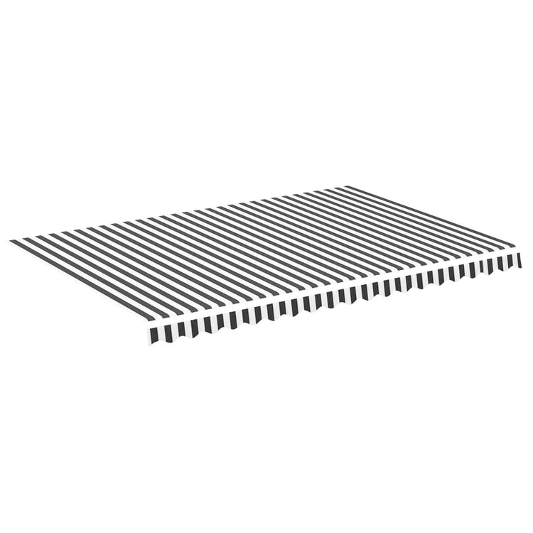 Tissu de remplacement de Vidaxl pour Luifel 4,5x3 M anthracite -colore et blanc