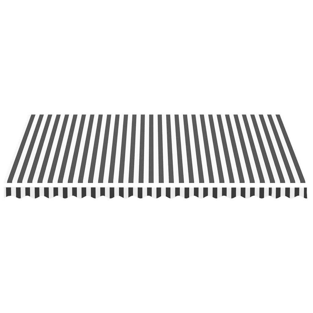 Tissu de remplacement de Vidaxl pour Luifel 4,5x3 M anthracite -colore et blanc