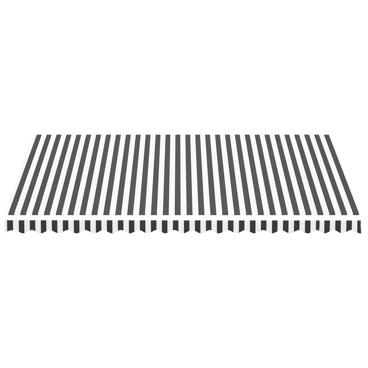 Tissu de remplacement de Vidaxl pour Luifel 4,5x3 M anthracite -colore et blanc