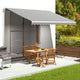 Tissu de remplacement de Vidaxl pour Luifel 4,5x3 M anthracite -colore et blanc