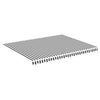 Tissu de remplacement de Vidaxl pour Luifel 4,5x3,5 M anthracite -colore et blanc
