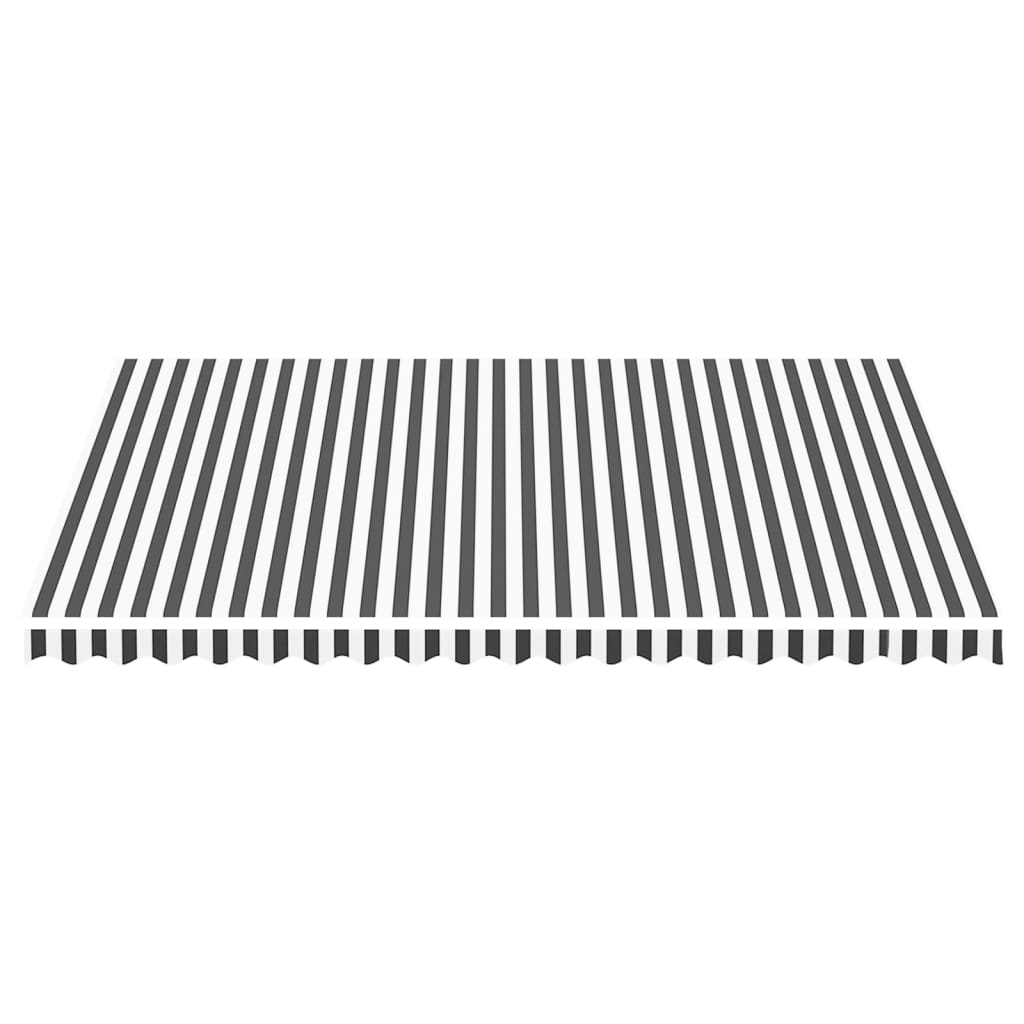 Tissu de remplacement de Vidaxl pour Luifel 4,5x3,5 M anthracite -colore et blanc