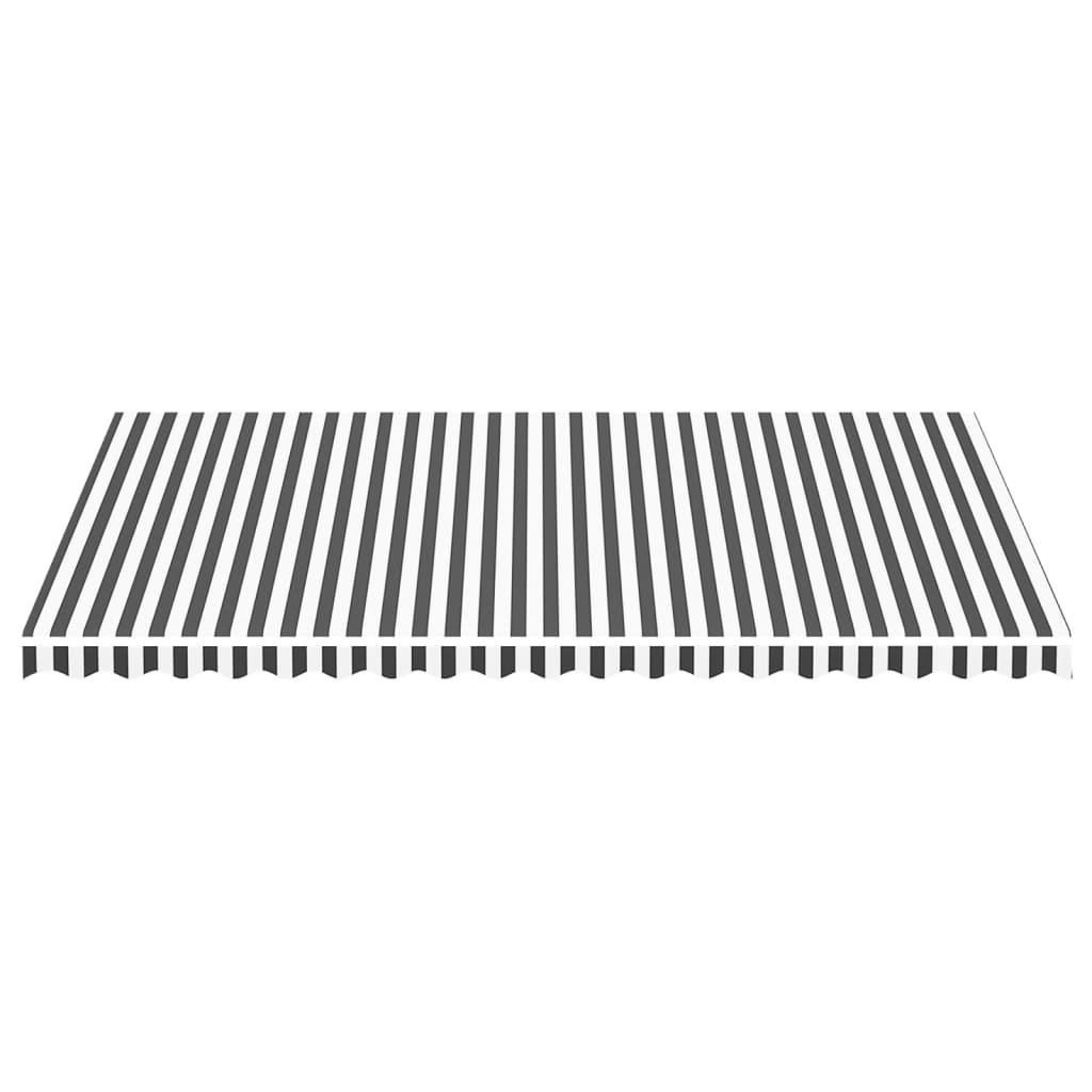 Tissu de remplacement de Vidaxl pour Luifel 5x3 M anthracite -colore et blanc