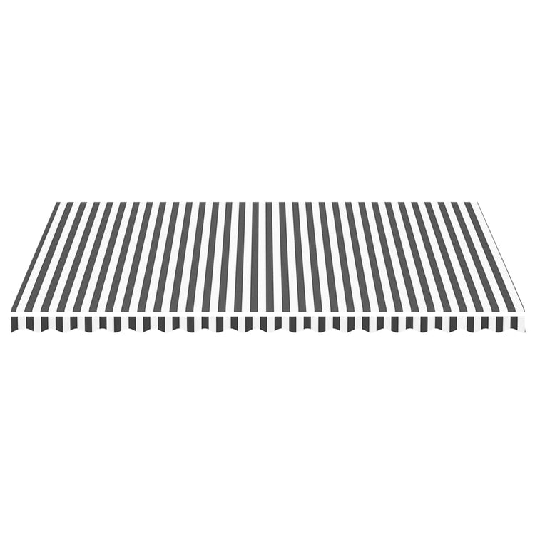 Tissu de remplacement de Vidaxl pour Luifel 5x3 M anthracite -colore et blanc