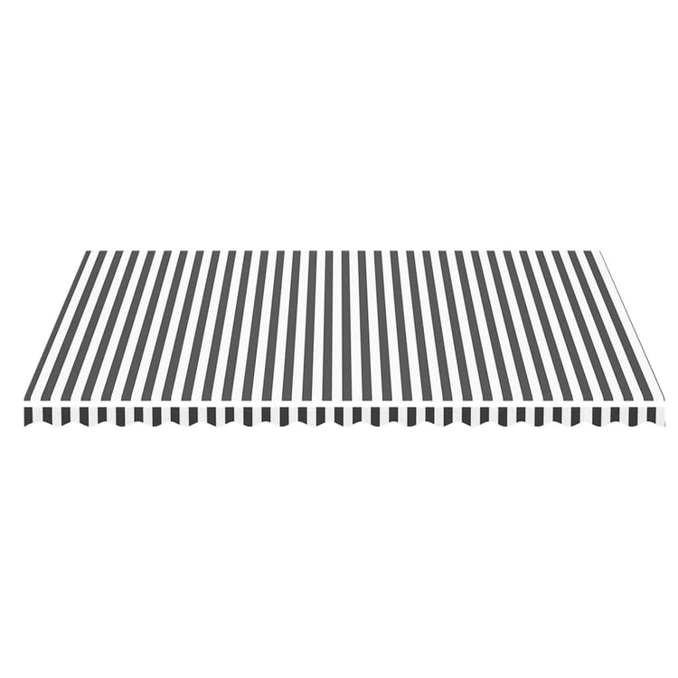 Tissu de remplacement de Vidaxl pour Luifel 5x3,5 M anthracite -colore et blanc