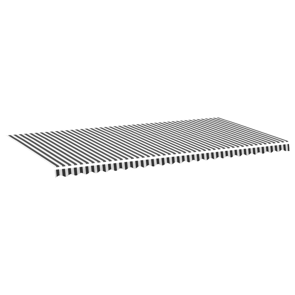 Tissu de remplacement de Vidaxl pour Luifel 6x3 M anthracite -colore et blanc