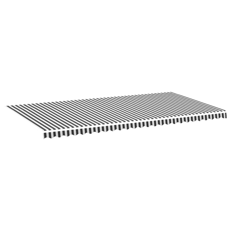 Tissu de remplacement de Vidaxl pour Luifel 6x3 M anthracite -colore et blanc