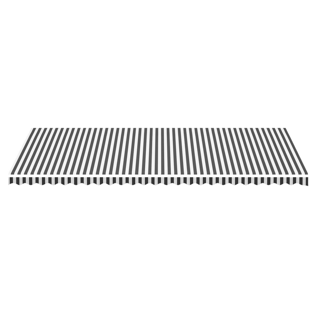 Tissu de remplacement de Vidaxl pour Luifel 6x3 M anthracite -colore et blanc