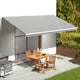 Tissu de remplacement de Vidaxl pour Luifel 6x3 M anthracite -colore et blanc