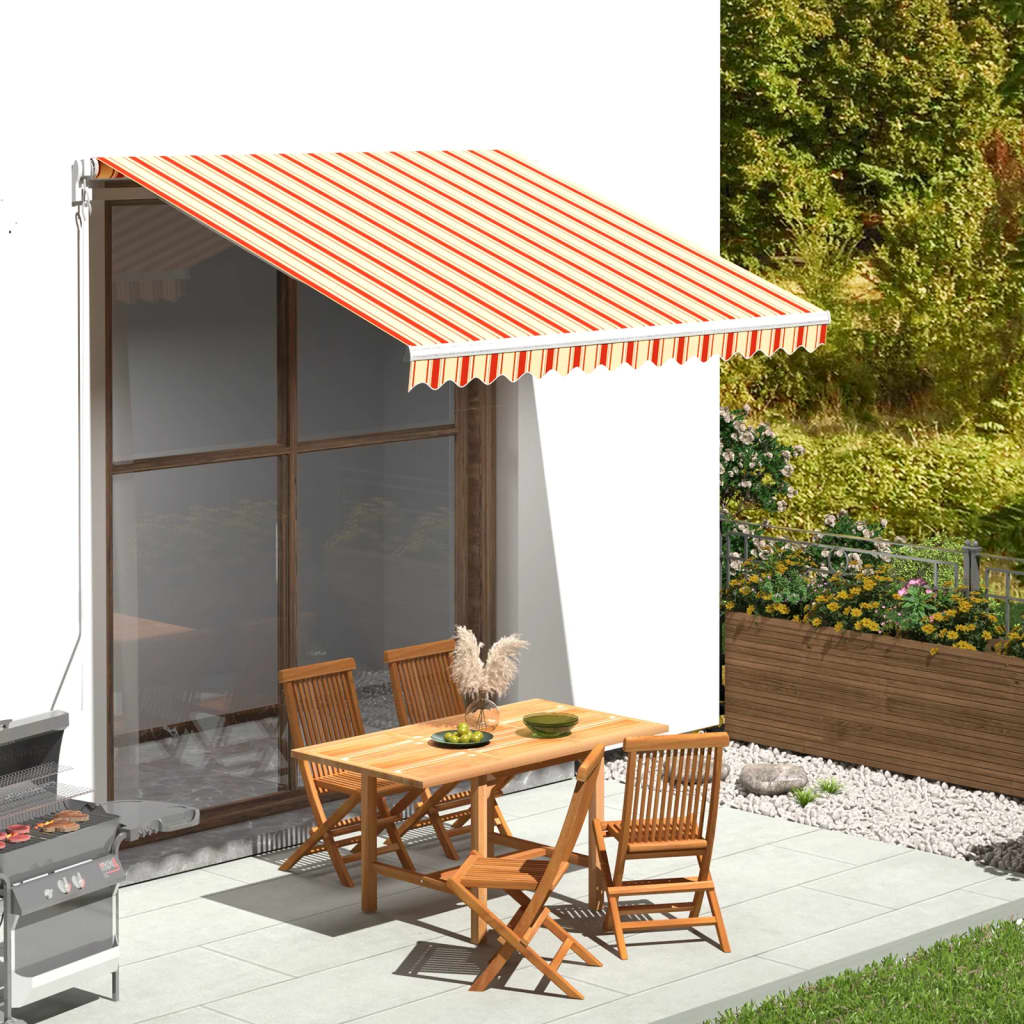 Tissu de remplacement de Vidaxl pour Luifel 3x2,5 m jaune et orange