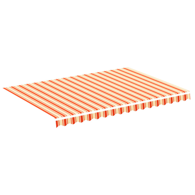 Tissu de remplacement de Vidaxl pour Luifel 3,5x2,5 m jaune et orange