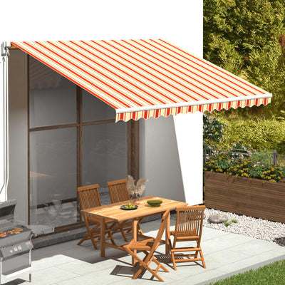 Tissu de remplacement de Vidaxl pour Luifel 4x3 m jaune et orange