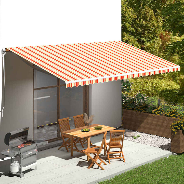 Tissu de remplacement de Vidaxl pour Luifel 6x3 m jaune et orange