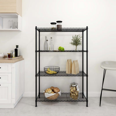 Vidaxx étagère de rangement 4 couches 200 kg 90x35x137 cm noir